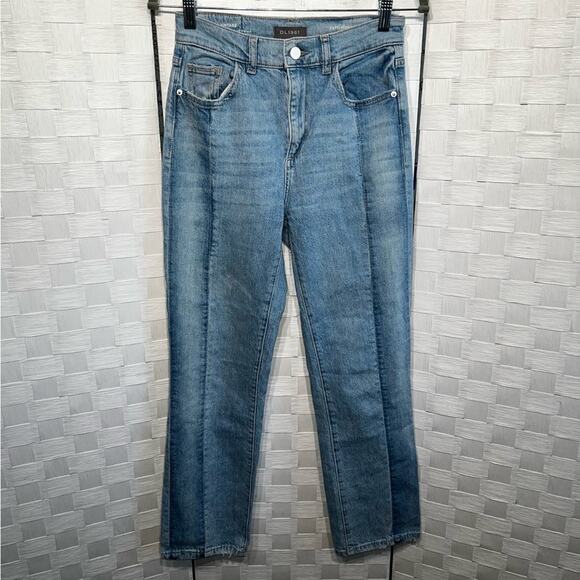 DL1961 Women's Patti Straight High Rise Vintage Jeans Size 24 Classic Denim - Picture 10 of 12